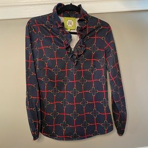 Elizabeth McKay size 4 printed blouse
